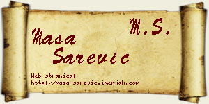Maša Sarević vizit kartica